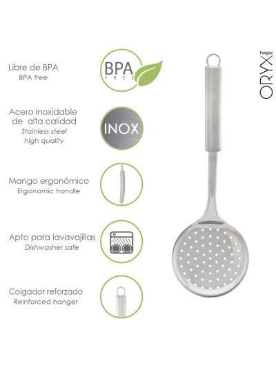 Espumadera Cocina Acero Inoxidable 34x11,5 (Alt) cm.