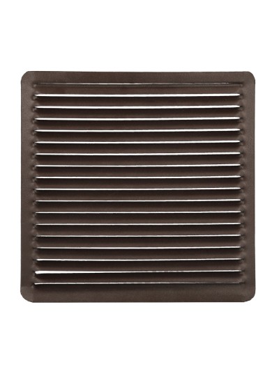 Rejilla Ventilación Empotrar  17x17 cm. Aluminio Marron