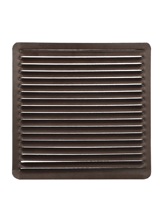 Rejilla Ventilación Empotrar  17x17 cm. Aluminio Marron