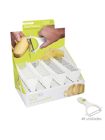 Pelapatatas Con mango Plastico Cuchilla Acero Inoxidable 7,8 x 13 (Alt.) cm.