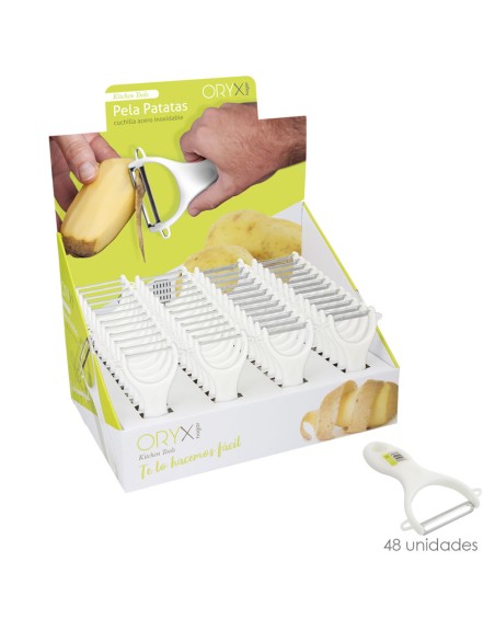 Pelapatatas Con mango Plastico Cuchilla Acero Inoxidable 7,8 x 13 (Alt.) cm.