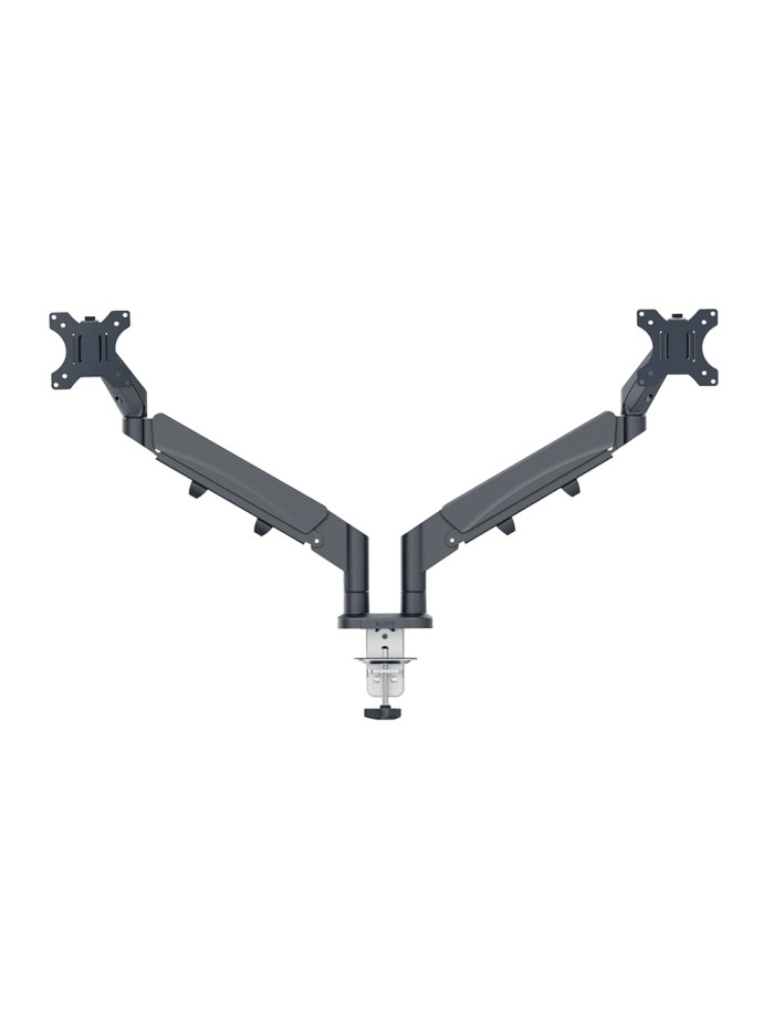 Brazo para monitor y portatil leitz ergo spacesaving dual gris oscuro Brazo para monitor y portatil leitz ergo spacesaving dual gris oscuro