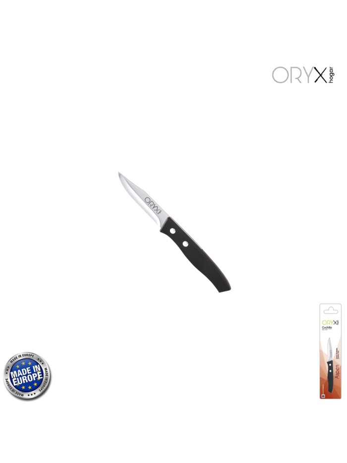 Cuchillo Aspen Mondador Hoja Acero Inoxidable 8 cm. Negro