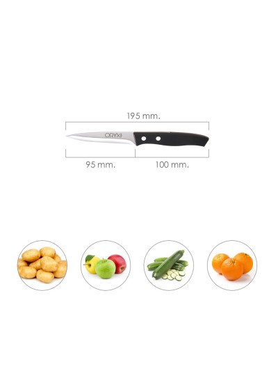 Cuchillo Aspen Patatero Hoja Acero Inoxidable 10 cm. Negro