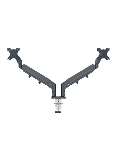 Brazo para monitor leitz ergo spacesaving dual gris oscuro