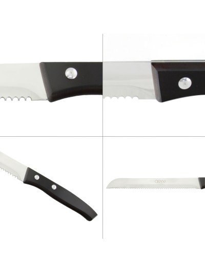 Cuchillo Aspen Panero Hoja Acero Inoxidable 19 cm. Negro
