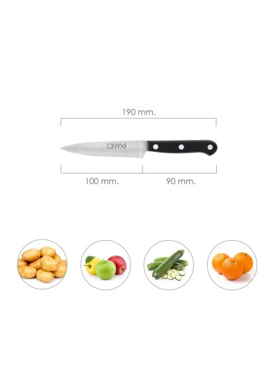 Cuchillo Grenoble Patatero Puntilla Hoja Acero Inoxidable 11 cm. Negro