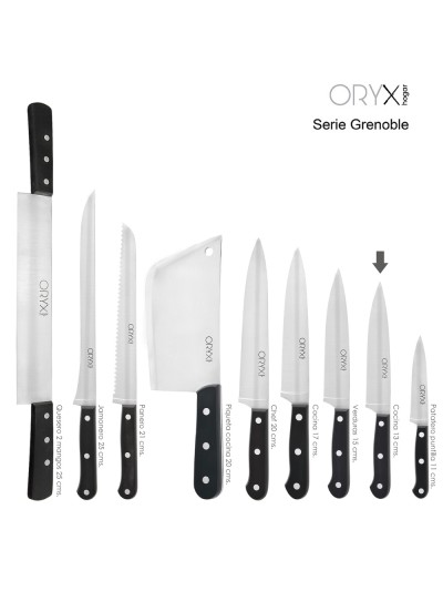 Cuchillo Grenoble Cocina Hoja Acero Inoxidable 13 cm. Negro