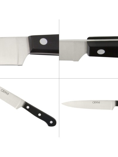 Cuchillo Grenoble Cocina Hoja Acero Inoxidable 17 cm. Negro