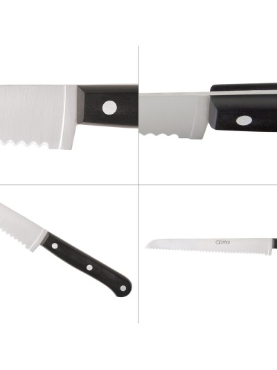 Cuchillo Grenoble Panero Hoja Acero Inoxidable 20 cm. Negro