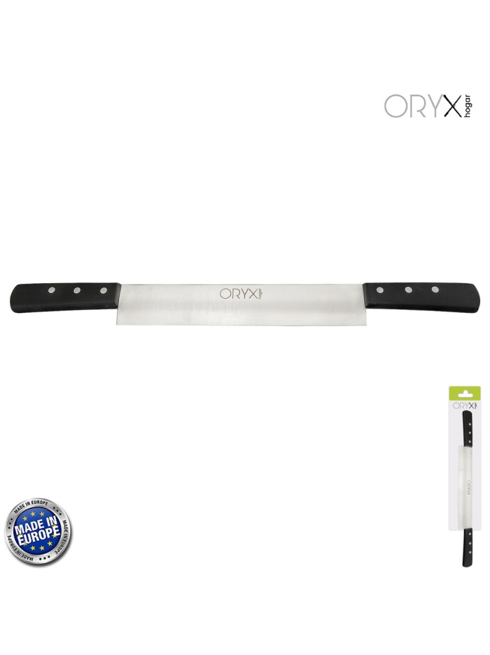 Cuchillo Grenoble Quesero 2 Mangos Hoja Acero Inoxidable 25 cm. Negro