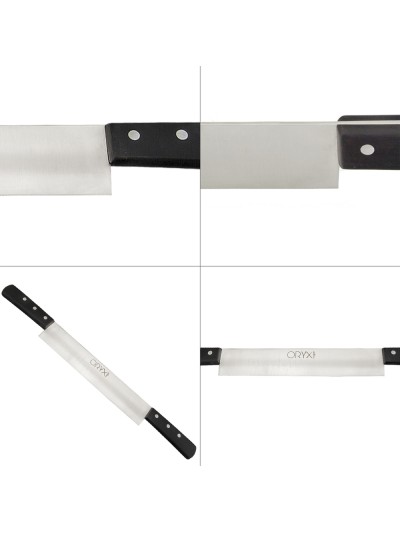Cuchillo Grenoble Quesero 2 Mangos Hoja Acero Inoxidable 25 cm. Negro