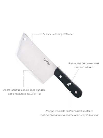 Piqueta Grenoble Hoja Acero Inoxidable 20 cm. Negro
