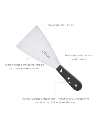 Espatula Cocina Grenoble Acero Inoxidable 9 cm. Negro