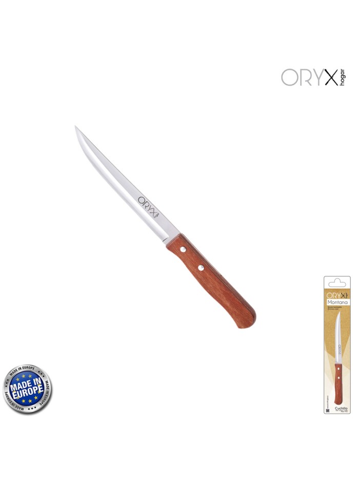 Cuchillo Montana Cocina Hoja Acero Inoxidable 13 cm. Mango Madera