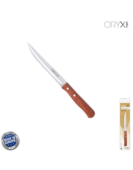 Cuchillo Montana Cocina Hoja Acero Inoxidable 13 cm. Mango Madera