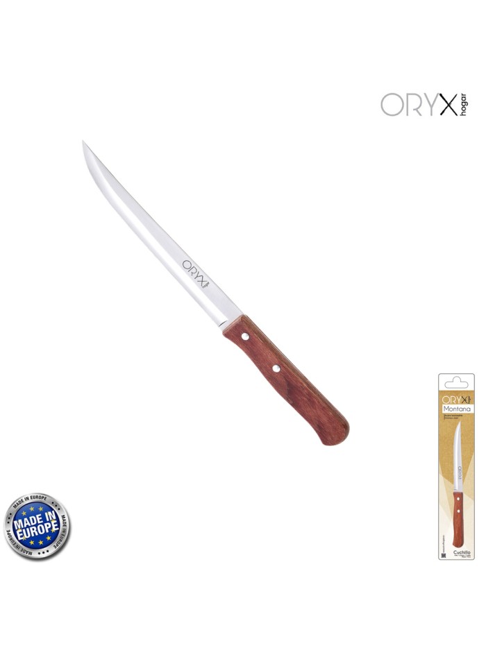 Cuchillo Montana Cocina Hoja Acero Inoxidable 15 cm. Mango Madera
