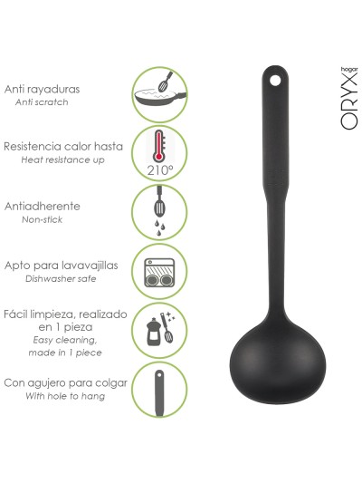 Cucharon Servir Cocina Nylon Basic 32 x 9.5 cm.