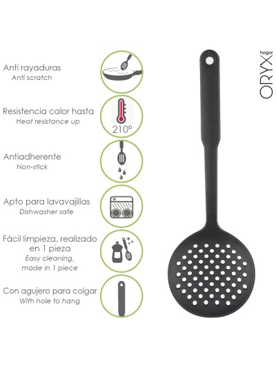 Espumadera Cocina Nylon Basic 33,5 x 11 cm.