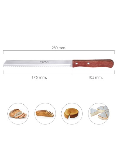 Cuchillo Montana Panero Hoja Acero Inoxidable 18 cm. Mango Madera