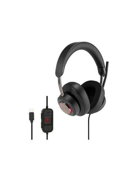 Auricular kensington h2000 professional con microfono usb-c longitud cable 1,8 mt