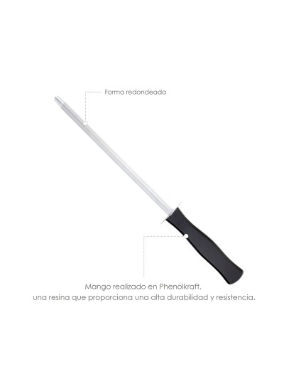 Chaira Afiladora Grenoble 19 cm. Negro