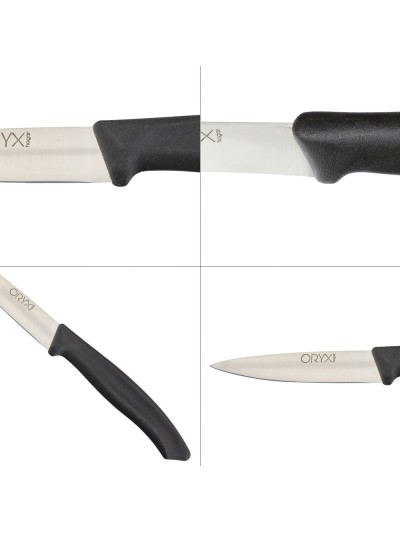 Cuchillo Nuuk Mondador Hoja Acero Inoxidable 9 cm. Negro (Blister 3 Piezas)