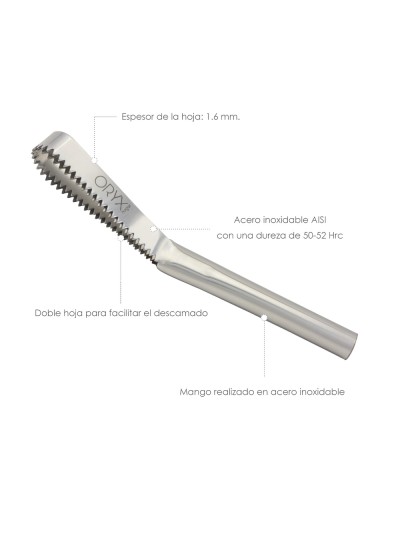 Descamador Pescado Profesional Acero Inoxidable 250 mm.