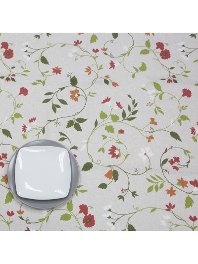 Mantel Antimanchas Textil Floral Rollo 1,4 x 25 metros.