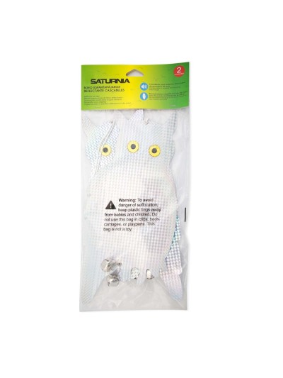 Buho Espantapajaros Reflectante Para Colgar Con 2 Cascabeles (2 Piezas)
