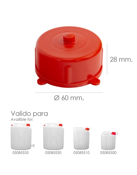 Tapon Para Bidon Alimentario  5 / 10 / 20 Litros
