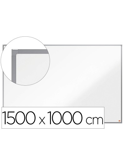 Pizarra blanca nobo essence acero vitrificado magnetica 1500x1000 mm