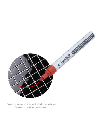 Rotulador Marcador Obra Profesional Pintura Permanente Rojo
