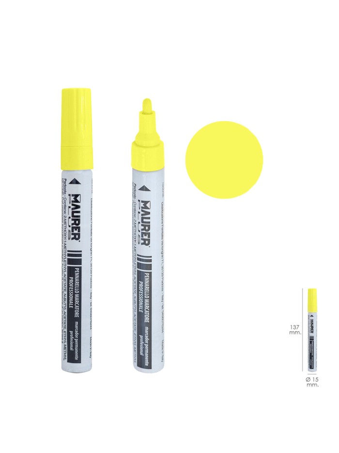 Rotulador Marcador Obra Profesional Pintura Permanente Amarillo