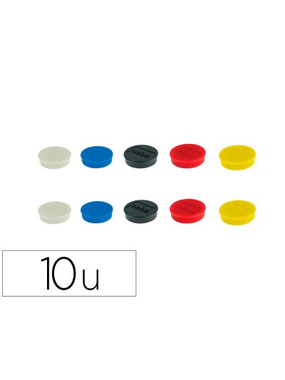 Iman para sujecion nobo 32 mm diametro caja de 10 unidades colores surtidos