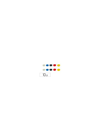 Iman para sujecion nobo 32 mm diametro caja de 10 unidades colores surtidos