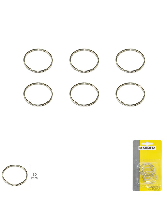 Anilla Llavero Ø 30 mm (Blister 6 piezas)