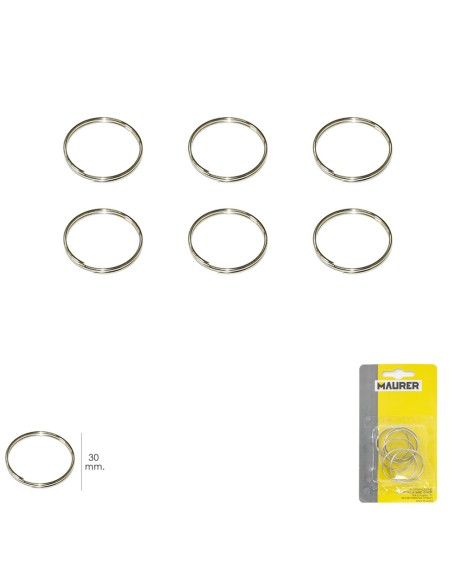 Anilla Llavero Ø 30 mm (Blister 6 piezas)