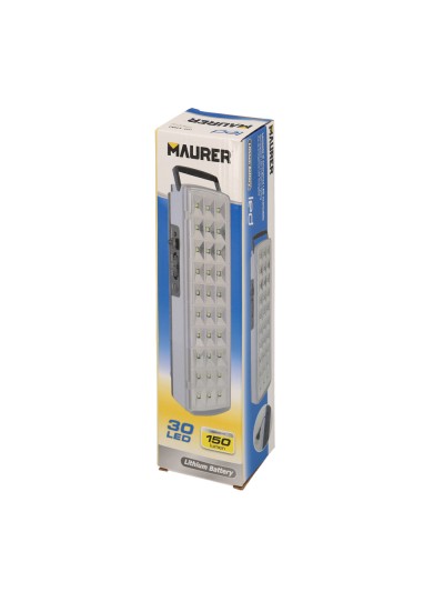 Linterna LED / Lampara De Emergencia Con enchufe / Recargable (1.200 mAh) 150 Lumenes Con Asa y Cargador De Coche