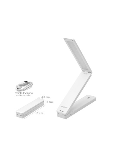 Lampara Mesa / Linterna LED A pilas / USB (4 AA) 180 Lumenes	Altura Regulable