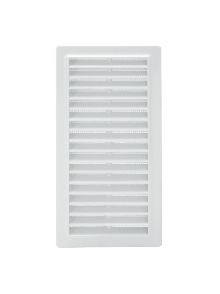 Rejilla Plastico Empotrar Con Malla Posterior 25x12 cm.