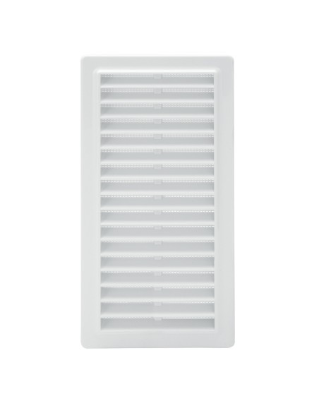 Rejilla Plastico Empotrar Con Malla Posterior 25x12 cm.