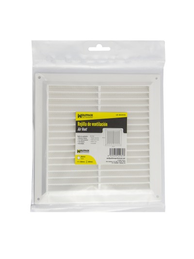 Rejilla Plastico Sobreponer Con Malla Posterior 20x20 cm.