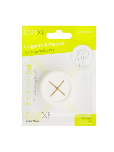 Colgador Adhesivo Cocina Blanco Ø 40 mm.