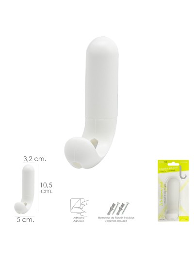 Colgador Adhesivo / Atornillable Blanco