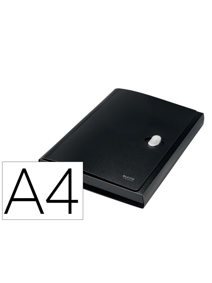 Carpeta leitz recycle clasificador fuelle polipropileno 5+1 compartimentos din a4 negro Carpeta leitz recycle clasificador fuelle polipropileno 5+1 compartimentos din a4 negro