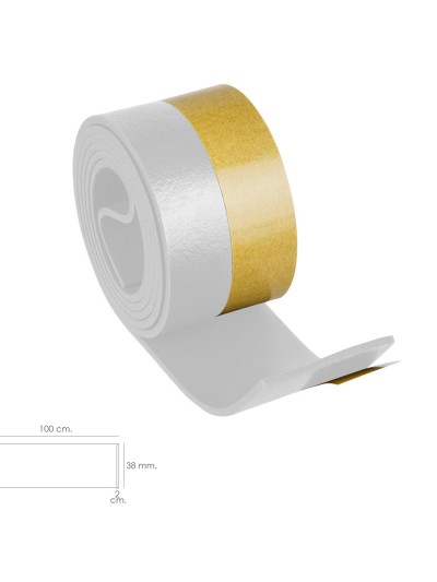 Burlete Umbral Autoadhesivo PVC Flexible Blanco