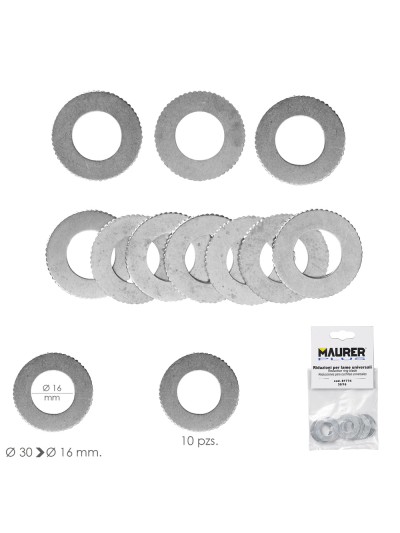 Adaptadores / Reductores Disco Corte Madera Ø 30 a Ø 16 mm. (Bolsa 10 piezas)