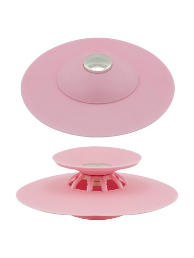 Tapón Universal Fregadero Lavabo Bañera Silicona Con Cestillo Ø 10 cm.
