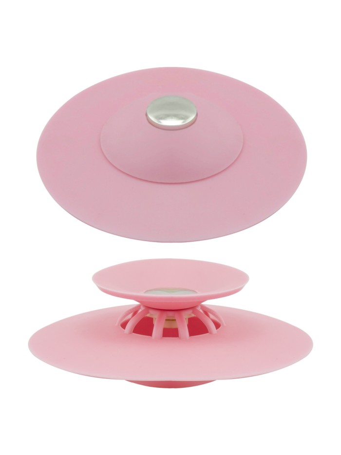 Tapón Universal Fregadero Lavabo Bañera Silicona Con Cestillo Ø 10 cm.